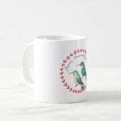 Anna’s Hummingbird bird species art logo コーヒーマグカップ (正面左)