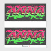 Anna Vorname Name Graffiti Aufkleber Sticker シール (シート)