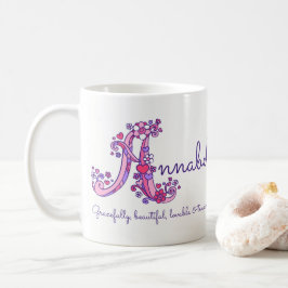 Annabelの一流の意味装飾的なAモノグラムのマグ コーヒーマグカップ