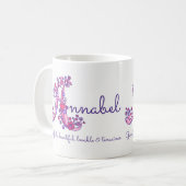 Annabelの一流の意味装飾的なAモノグラムのマグ コーヒーマグカップ (正面左)
