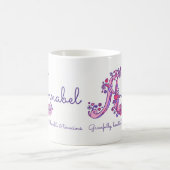 Annabelの一流の意味装飾的なAモノグラムのマグ コーヒーマグカップ (中央)