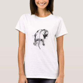 Annabel Tarrant著ダックスフントのスケッチのTシャツ Tシャツ