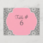 AnnaLiese Damask – ピンクとグレーの表番号 ポストカード (正面)