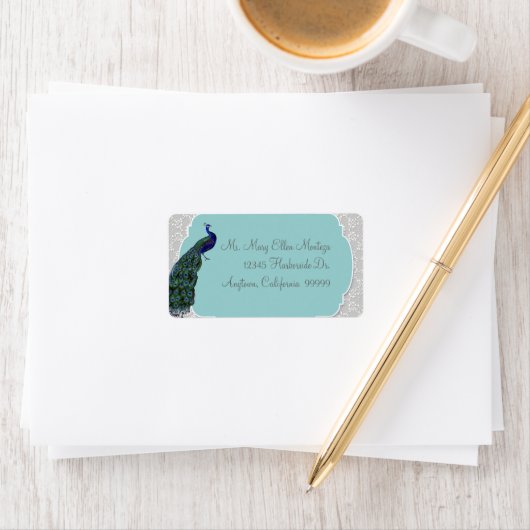 AnnaLiese Peacock Damask - Blue Matching Labels ラベル (インサイチュ)