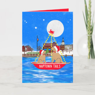 Annapolis Parade of Lights Dogs Christmas Card サンキューカード