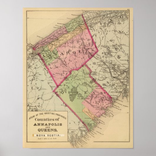Annapolis, Queens counties, NS ポスター (正面)