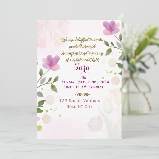 Annaprashan Ceremony Invitations  招待状 (スタンド正面)