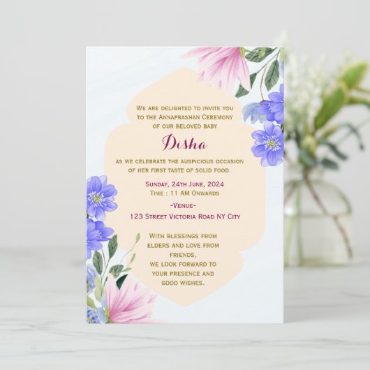 Annaprashan Ceremony Invitations  招待状 (スタンド正面)