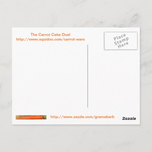 AnnaRuth's Carrot Applesauce Cake Postcard ポストカード (裏面)