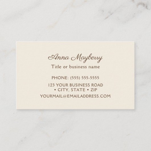 Anna's Hummingbirdビジネスカード 名刺 (裏面)