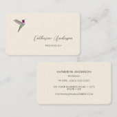 Anna's Hummingbird  名刺 (正面/裏面)