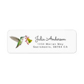 Anna's Hummingbird 返送先ラベル ラベル (正面)