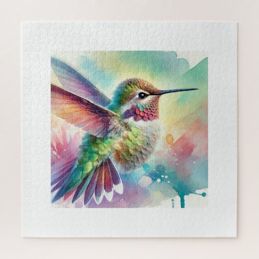 Annas Hummingbird 020824AREF113 - Watercolor ジグソーパズル (縦)