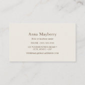 Anna's Hummingbird Business Card 名刺 (裏面)