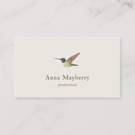 Anna's Hummingbird Business Card 名刺 (正面)
