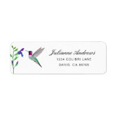 Anna's Hummingbird Return Address Label ラベル (正面)
