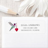Anna's Hummingbird Return Address Label ラベル (インサイチュ)