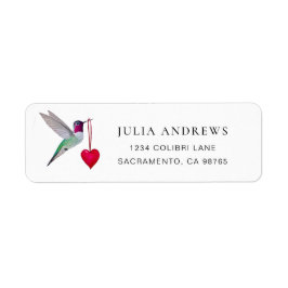 Anna's Hummingbird Return Address Label ラベル