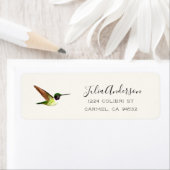 Anna's Hummingbird Return Address Label ラベル (インサイチュ)