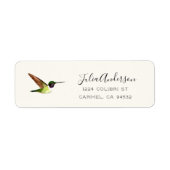 Anna's Hummingbird Return Address Label ラベル (正面)