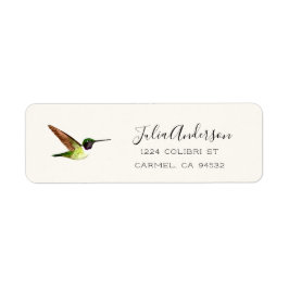 Anna's Hummingbird Return Address Label ラベル