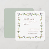 Anna's Hummingbird RSVP 招待状 (正面/裏面)