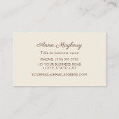 Anna's Hummingbird Square名刺 名刺 (裏面)