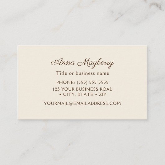 Anna's Hummingbird Square名刺 名刺 (裏面)