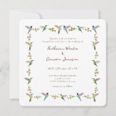 Anna's Hummingbird Wedding Invitation 招待状 (正面)