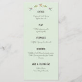 Anna's Hummingbirds Baptism メニュー (裏面)