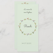 Anna's Hummingbirds Baptism メニュー (正面/裏面)