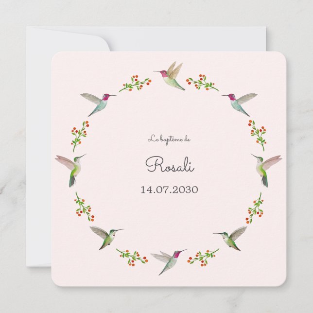 Anna's Hummingbirds Baptism with photo (正面)