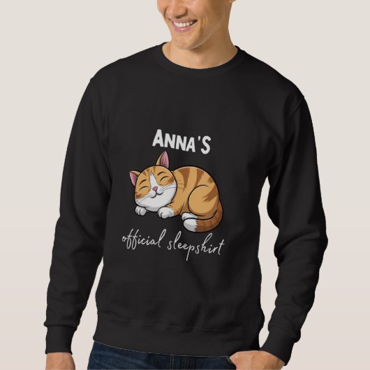 ANNA'S Official Cat Sleepshirt Pajamas Sleepwear スウェットシャツ (正面)