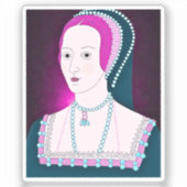 Anne Boleyn Custom-Cut Vinyl Sticker シール (正面)