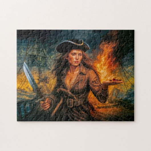 Anne Bonny Legendary Pirate Portrait ジグソーパズル (横)