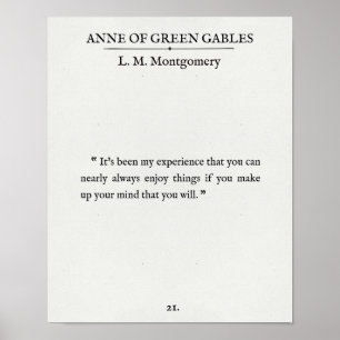 Anne of Green Gables – ブックページ引用文楽しむ- It ポスター
