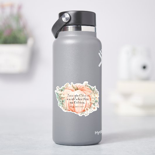 Anne of Green Gables 10月引用文シール シール (HydroFlask)