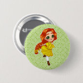 Anne Shirley (Anne of Green Gables)ボタン 缶バッジ (正面&裏面)