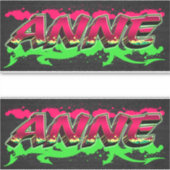 Anne Vorname Name Graffiti Aufkleber Sticker シール (正面)