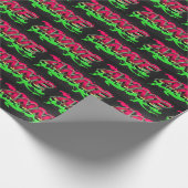 Anne Vorname Name Graffiti red green ラッピングペーパー (角)