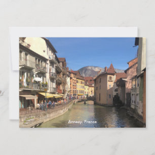 Annecyの魅力的な川のビュー,フランス シーズンカード