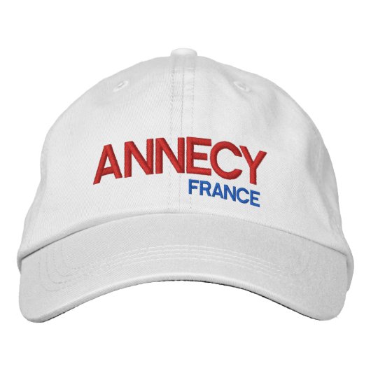 Annecy、フランスパーソナライズされた調節可能な帽子 刺繍入りキャップ (正面)