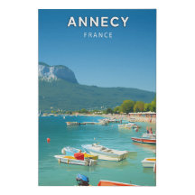 Annecy, France, Poster style rétro-chic