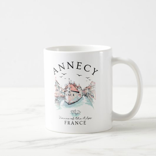 Annecy France – Venice of the Alps コーヒーマグカップ (右)