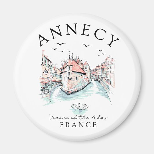 Annecy France – Venice of the Alps マグネット (正面)