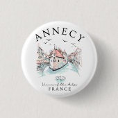Annecy France – Venice of the Alps 缶バッジ (正面)