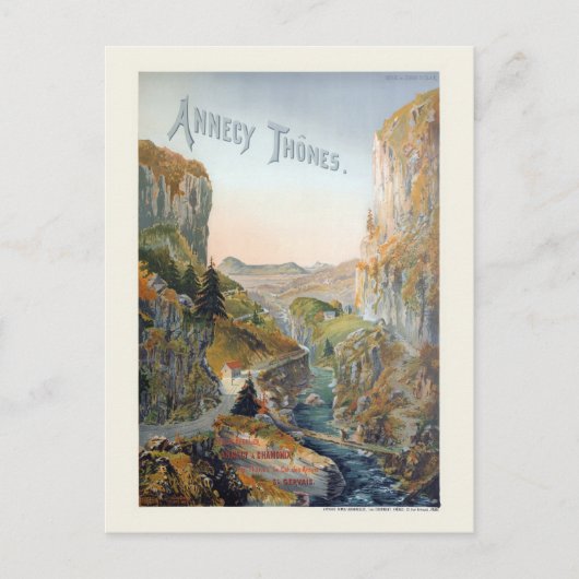 Annecy Tones Vintage Poster 1899 ポストカード (正面)
