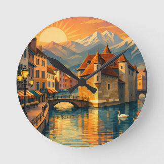 Annecy Ville ラウンド壁時計