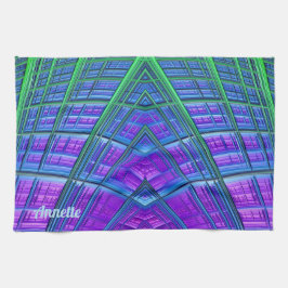 ANNETTE ～パープルグリーンブルー～オリジナル～ キッチンタオル