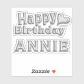 Annie Happy Birthday silver Aufkleber Sticker シール (シート)